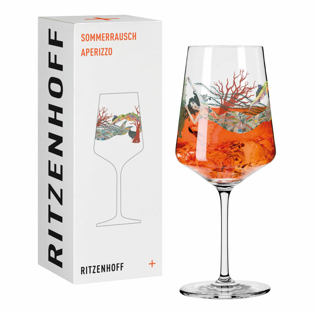 Ritzenhoff Aperol-Glas Sommerrausch Aperizzo 006, Olaf Hajek, Kristallglas, 544 ml, 2841006