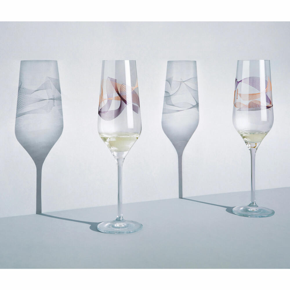 Ritzenhoff champagne glass Kristallwind Champagne set of 2 001, champagne glass, Romi Bohnenberg, crystal glass, 250 ml, 3711001