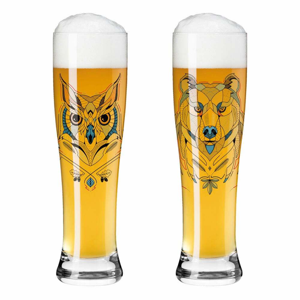 Ritzenhoff Weizenbiergläser Brauchzeit Weizen 2er-Set 001, Weizenglas, Andreas Preis, Glas, 646 ml, 3481001
