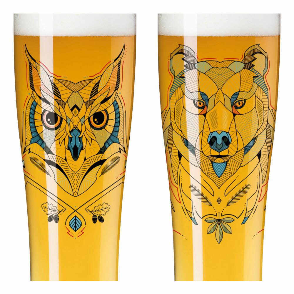 Ritzenhoff Weizenbiergläser Brauchzeit Weizen 2er-Set 001, Weizenglas, Andreas Preis, Glas, 646 ml, 3481001