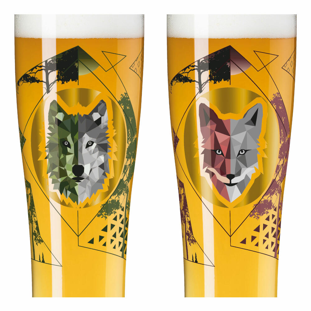 Ritzenhoff Weizenbiergläser Brauchzeit Weizen 2er-Set 002, Weizenglas, Sonja Eikler, Glas, 646 ml, 3481002