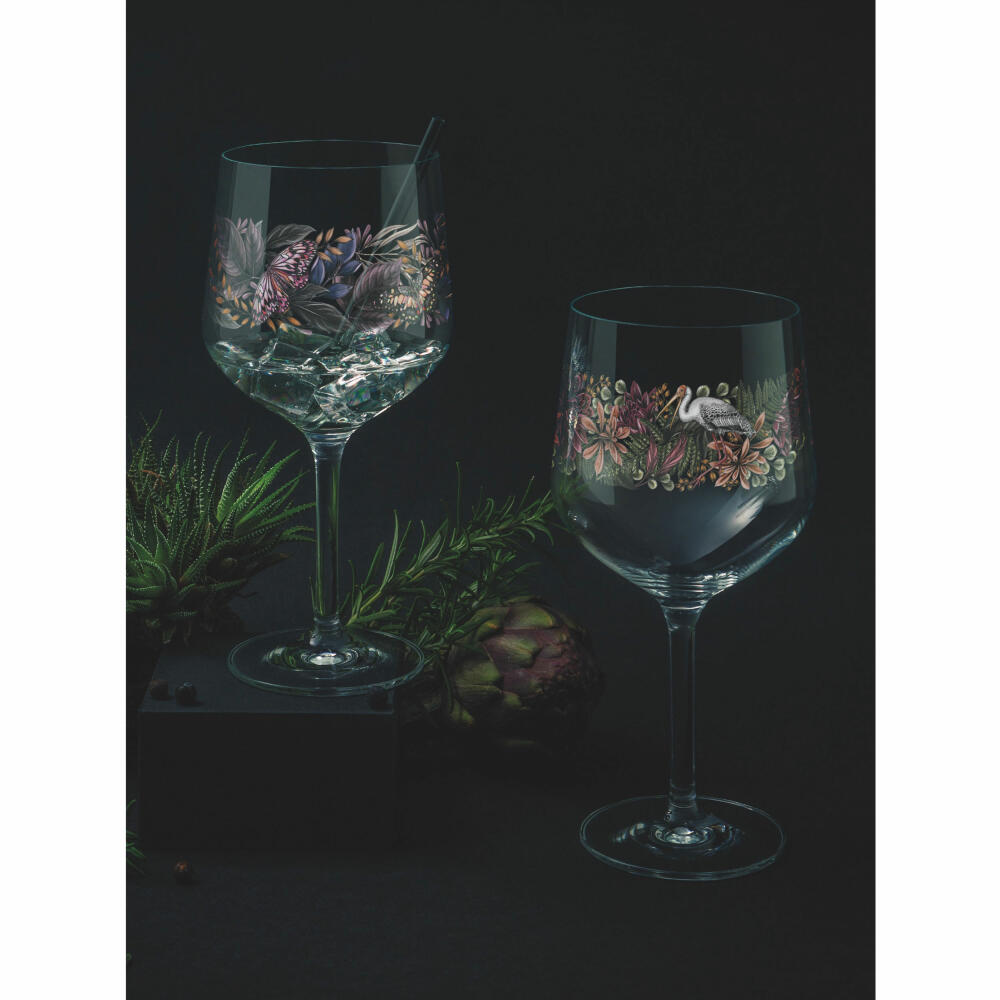 Ritzenhoff Gin-Kelch Schattenfauna 2er-Set 001, Gin-Becher, Maggie Enterrios, Kristallglas, 720 ml, 3691001