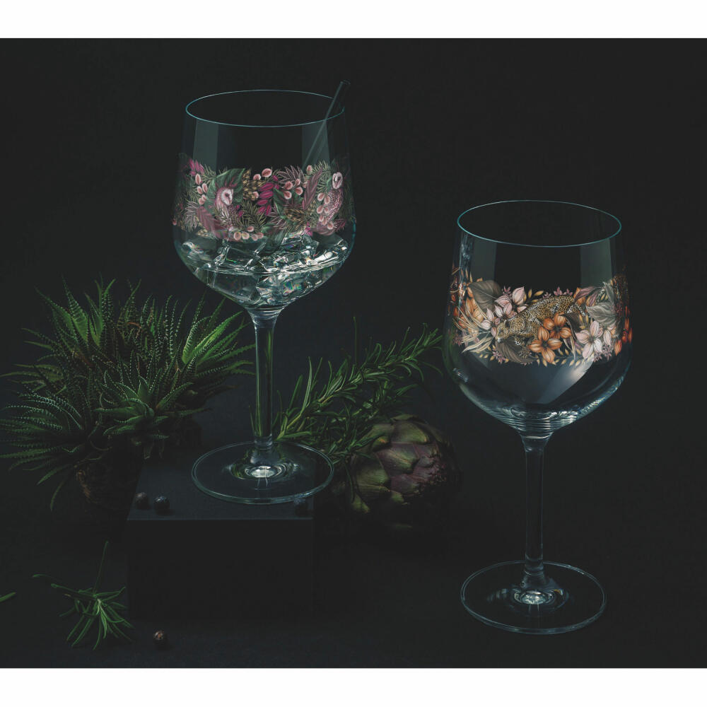 Ritzenhoff Gin-Kelch Schattenfauna 2er-Set 002, Gin-Becher, Maggie Enterrios, Kristallglas, 720 ml, 3691002