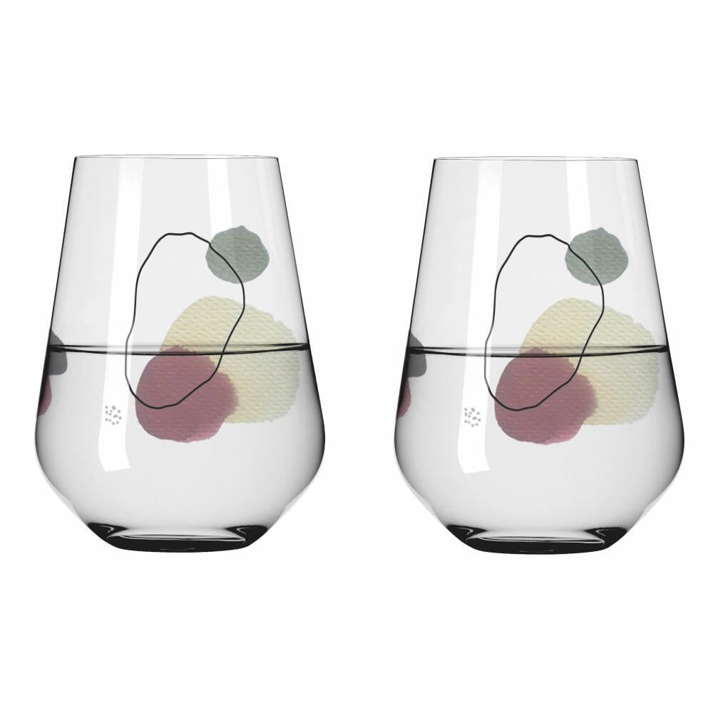 Ritzenhoff Wasserglas-Set Sommerwendtraum 02, 2-teilig, Romi Bohnenberg, Kristallglas, 540 ml, 3621002