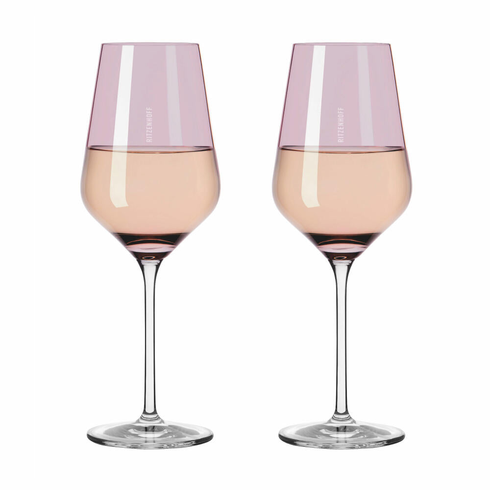 Ritzenhoff white wine glass set Fjordlicht 03, 2-piece, crystal glass, 380 ml, 3641003