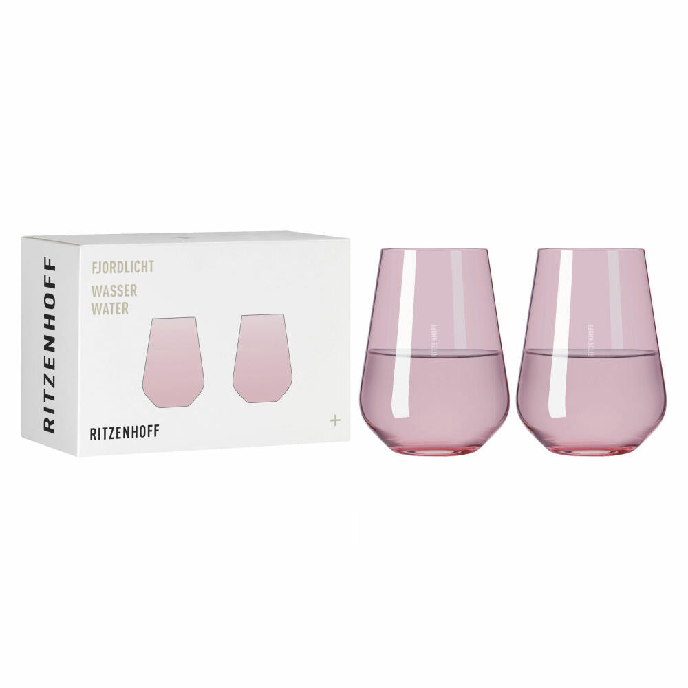 Ritzenhoff water glass set Fjordlicht 03, 2-piece, crystal glass, 540 ml, 3651003
