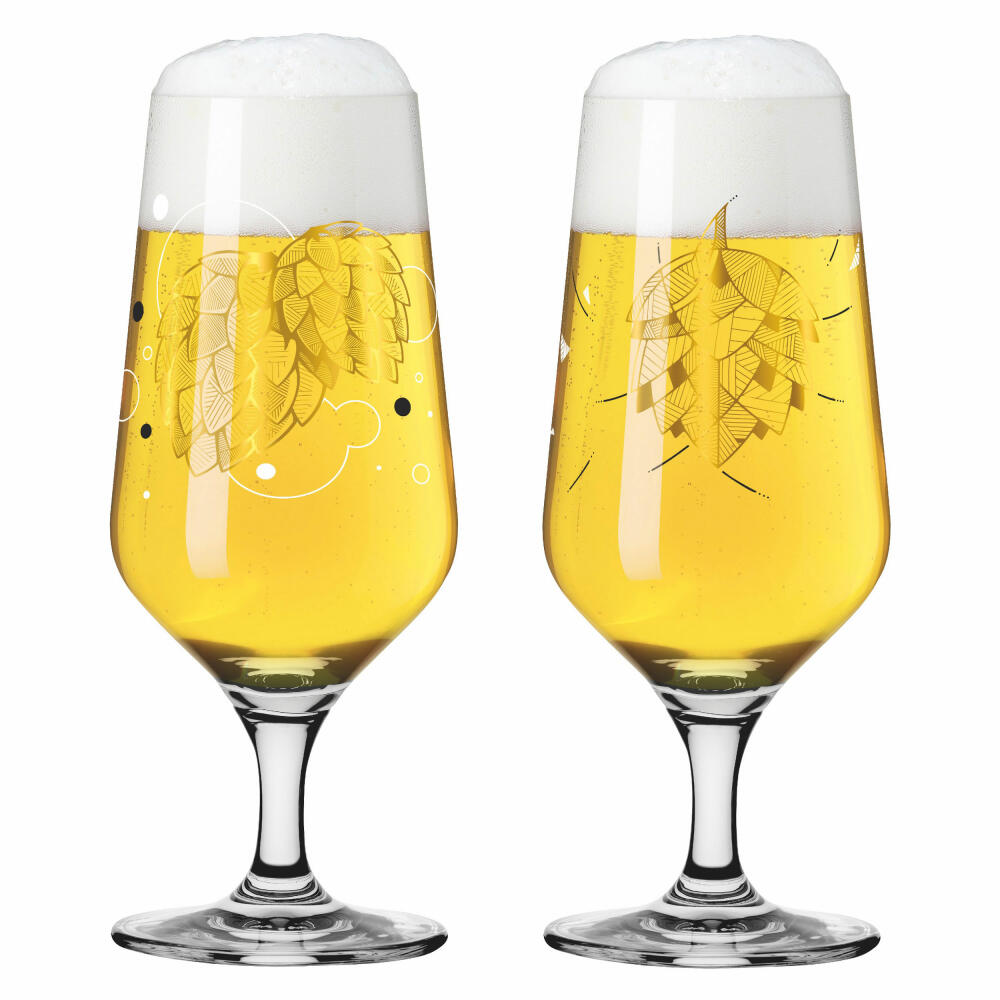 Ritzenhoff beer glass set of 2, Brauchzeit 001, Andreas Preis, crystal glass, 374 ml, 3471001