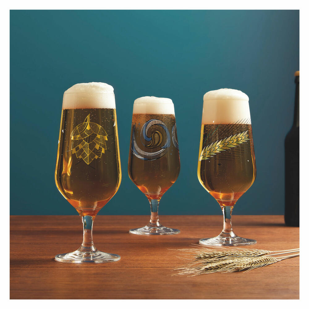 Ritzenhoff beer glass set of 2, Brauchzeit 001, Andreas Preis, crystal glass, 374 ml, 3471001