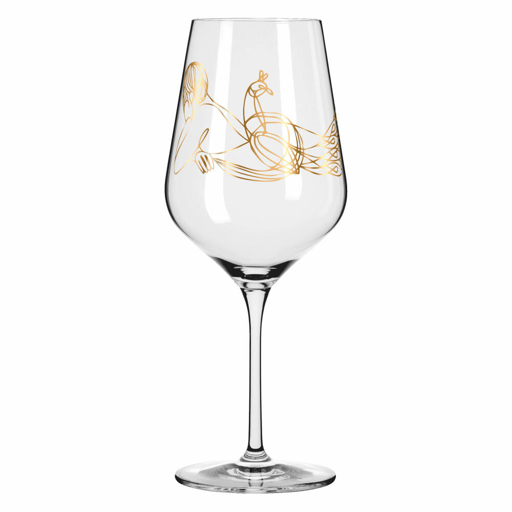 Ritzenhoff Rotweinglas 2er-Set Sagengold 001, Burkhard Neie, Kristallglas, 570 ml, 3401001