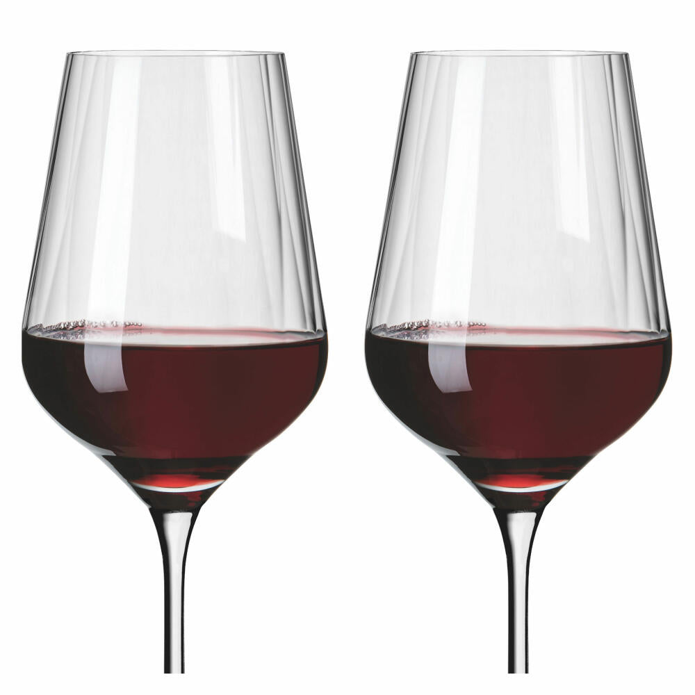 Ritzenhoff red wine glass set of 2 star cut 002, crystal glass, 570 ml, 3661002