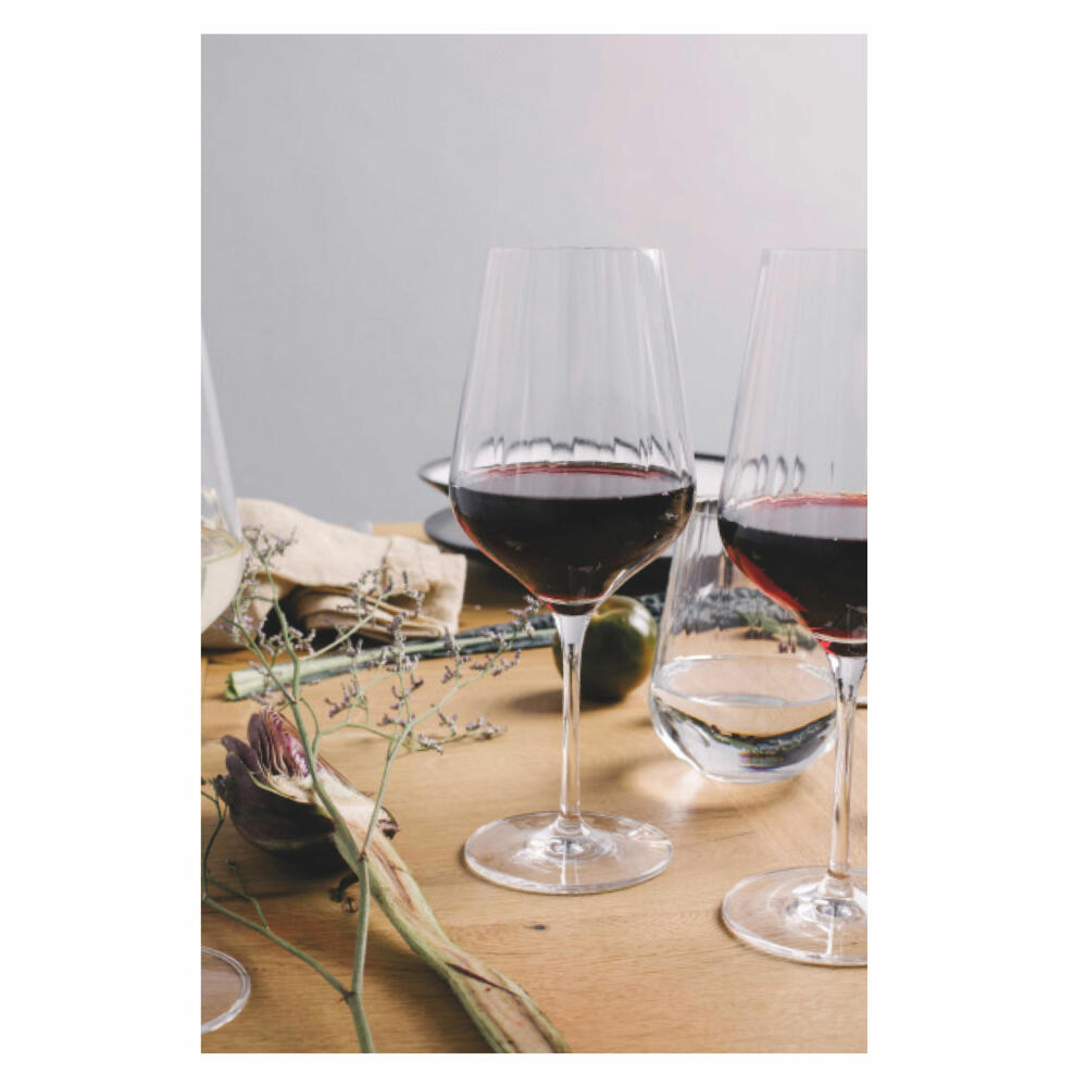 Ritzenhoff red wine glass set of 2 star cut 002, crystal glass, 570 ml, 3661002