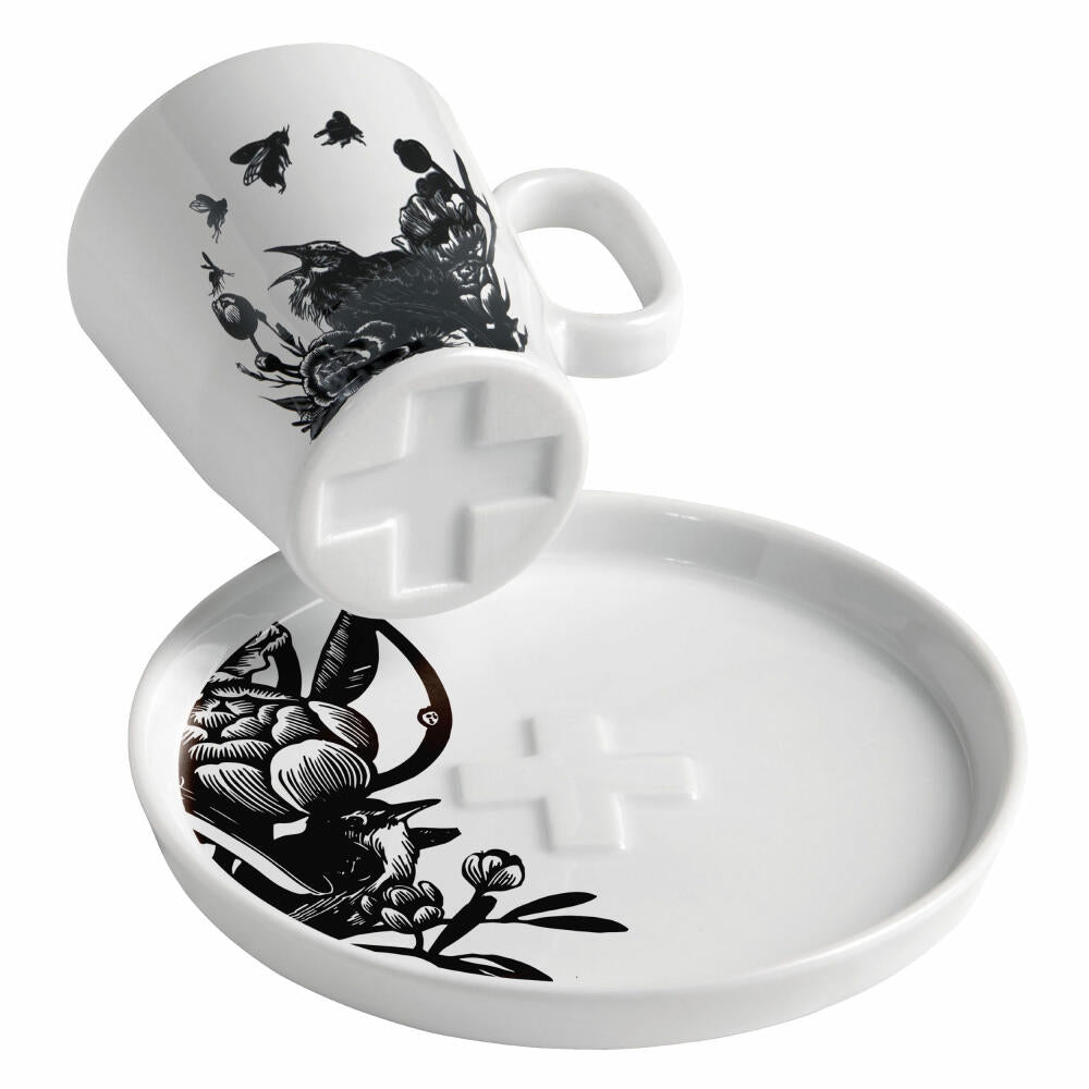 Ritzenhoff espresso cup with saucer enjoyment class 001, Karin Rytter, porcelain, 97 ml, 3721001