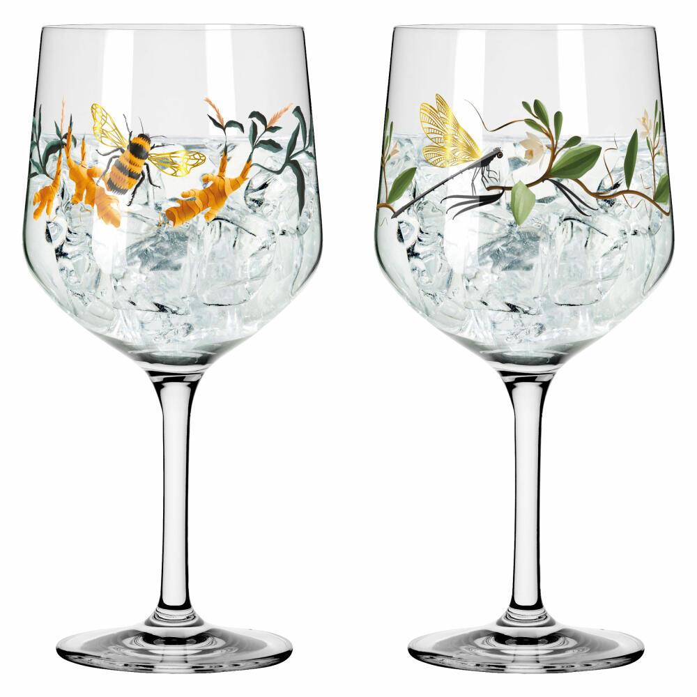 Ritzenhoff Gin-Stielglas 2er-Set Botanic Glamour 002, Joyanne Horscroft, Kristallglas, 720 ml, 3791002