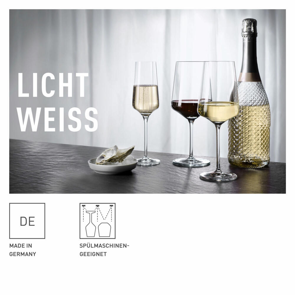 Ritzenhoff champagne glass set of 2 light white Julie 001, Nadine Niggemeier, crystal glass, 233 ml, 6111008