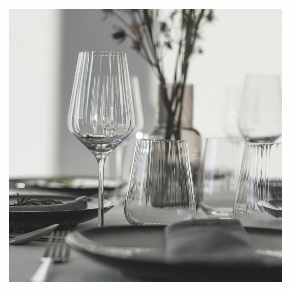 Ritzenhoff red wine and water glass set 12-piece, star cut 001, crystal glass, 570 ml, 6111009