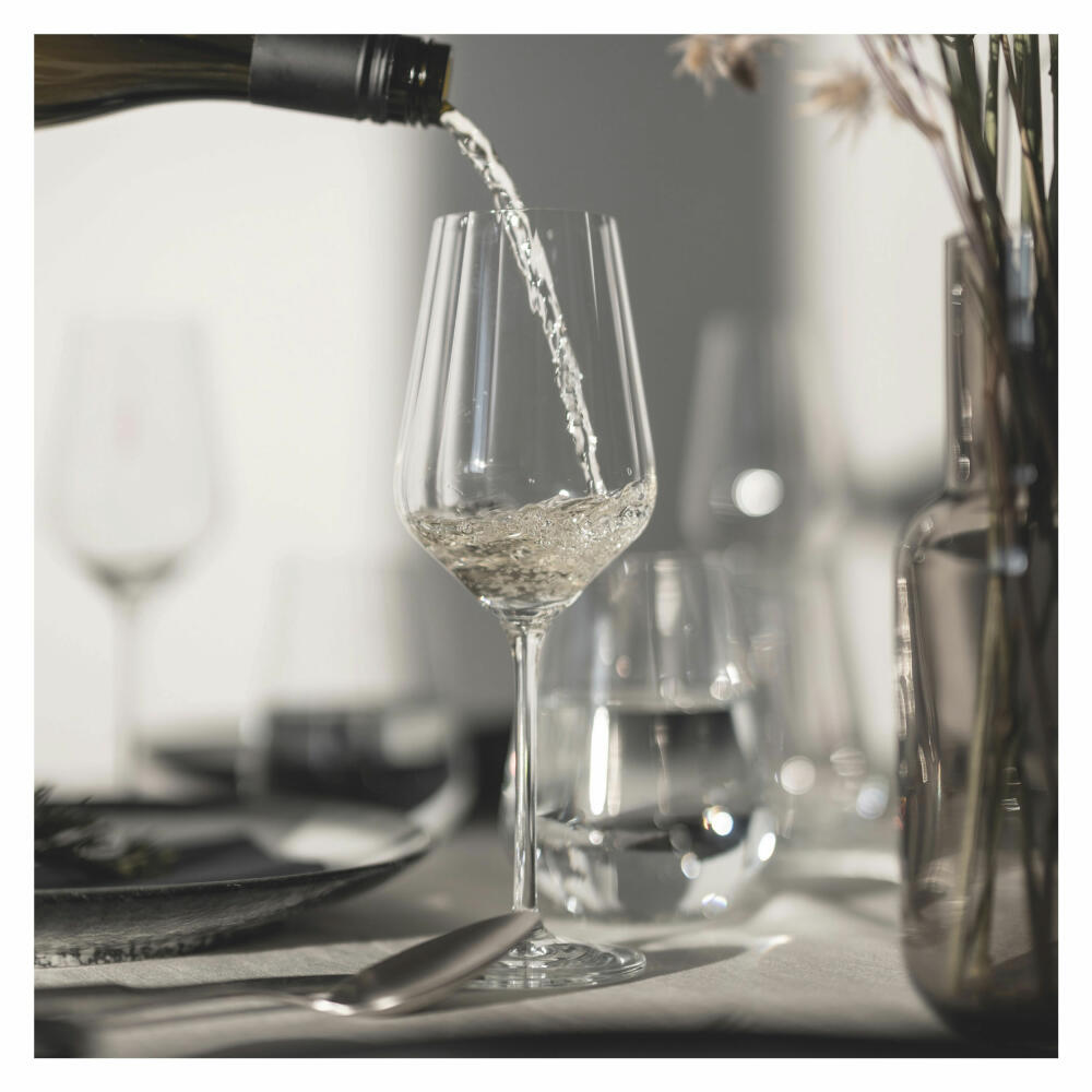 Ritzenhoff white wine and water glass set 12-piece, star cut 001, crystal glass, 380 ml, 6111010