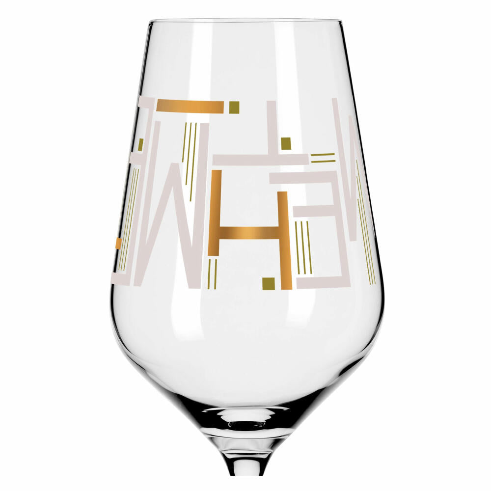 Ritzenhoff white wine glass Herzkristall 010, Chistine Kordes, crystal glass, 380 ml, 3011010