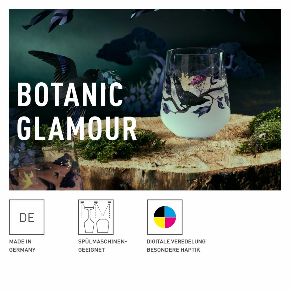 Ritzenhoff Ginglas 2er-Set Botanic Glamour 002, Joyanne Horscroft, Kristallglas, 710 ml, 3801002