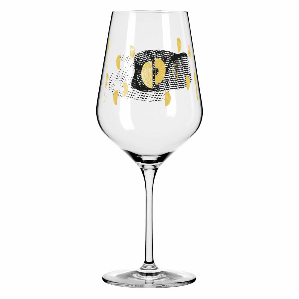 Ritzenhoff red wine glass set of 2 Sagengold 002, Maike Schönebeck, crystal glass, 570 ml, 3401002