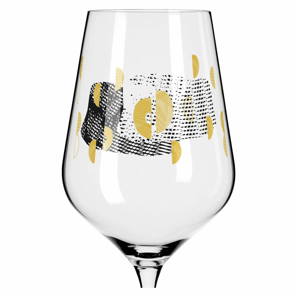 Ritzenhoff red wine glass set of 2 Sagengold 002, Maike Schönebeck, crystal glass, 570 ml, 3401002