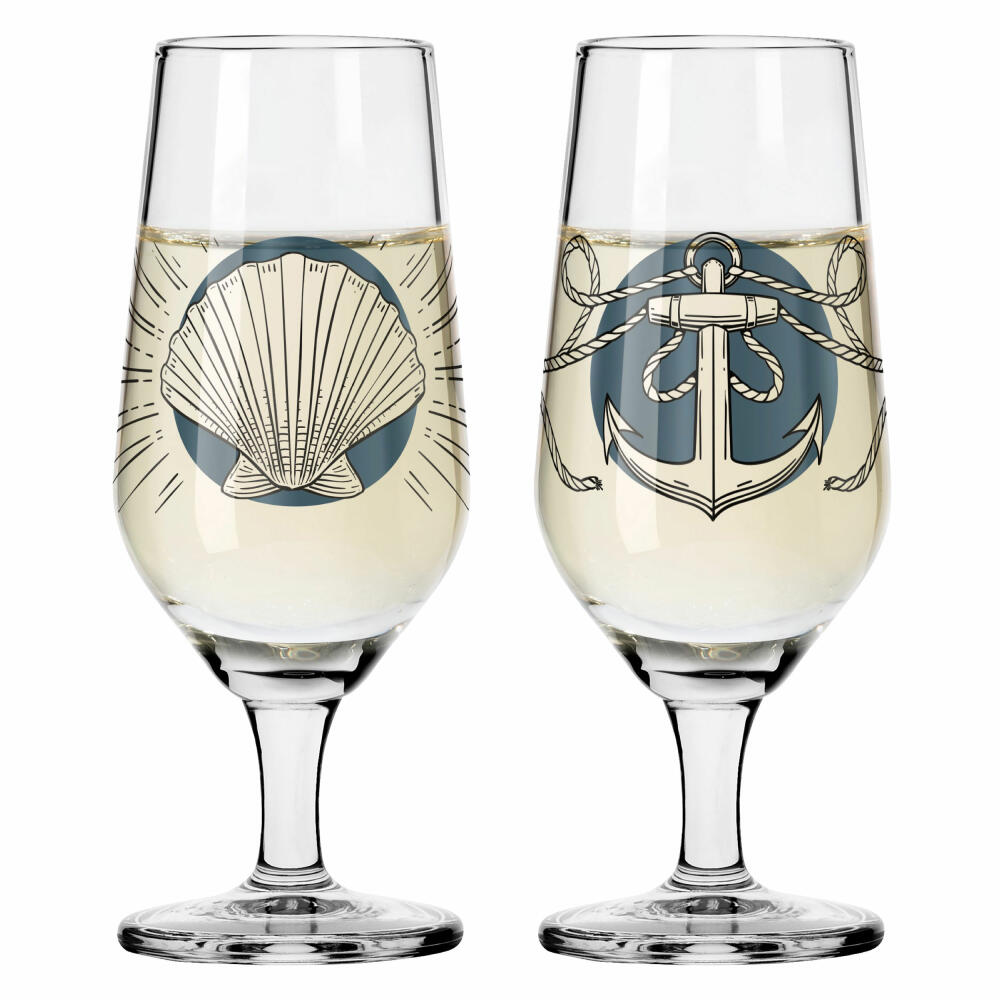 Ritzenhoff shot glass set of 2, custom time 001, 002, Philip Harris, crystal glass, 59 ml, 3871001