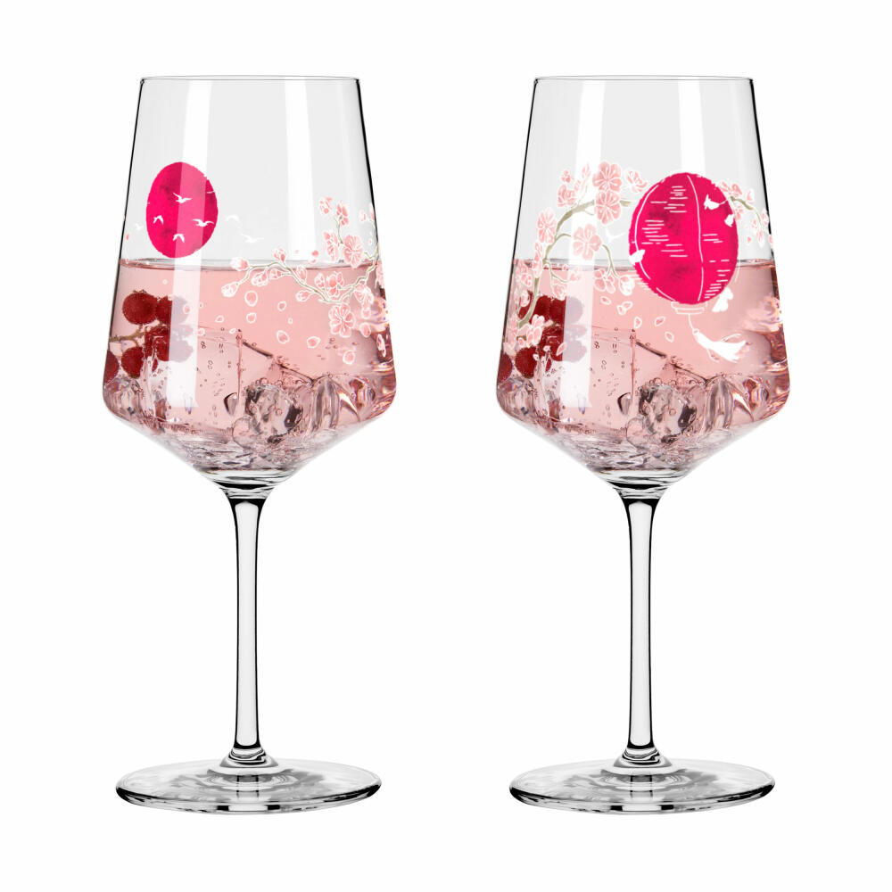 Ritzenhoff aperitif glass set of 2 Sommersonett 013, 014, Melina Sparschu, crystal glass, 544 ml, 3461007