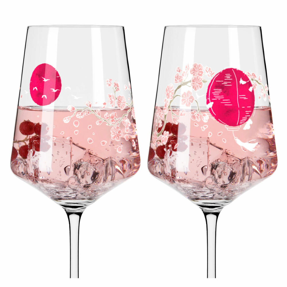 Ritzenhoff aperitif glass set of 2 Sommersonett 013, 014, Melina Sparschu, crystal glass, 544 ml, 3461007