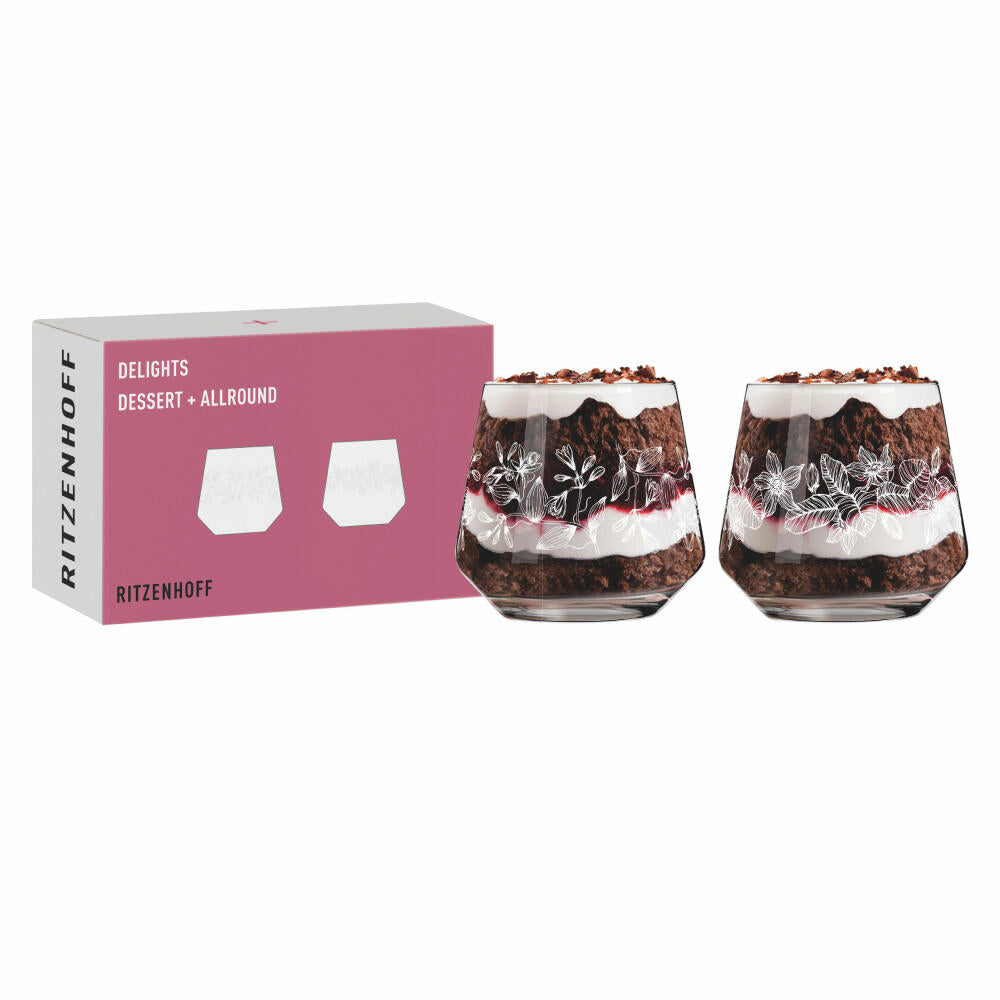 Ritzenhoff dessert glass set of 2 Delights F23, Ritzenhoff Design Team, crystal glass, 420 ml, 6121002
