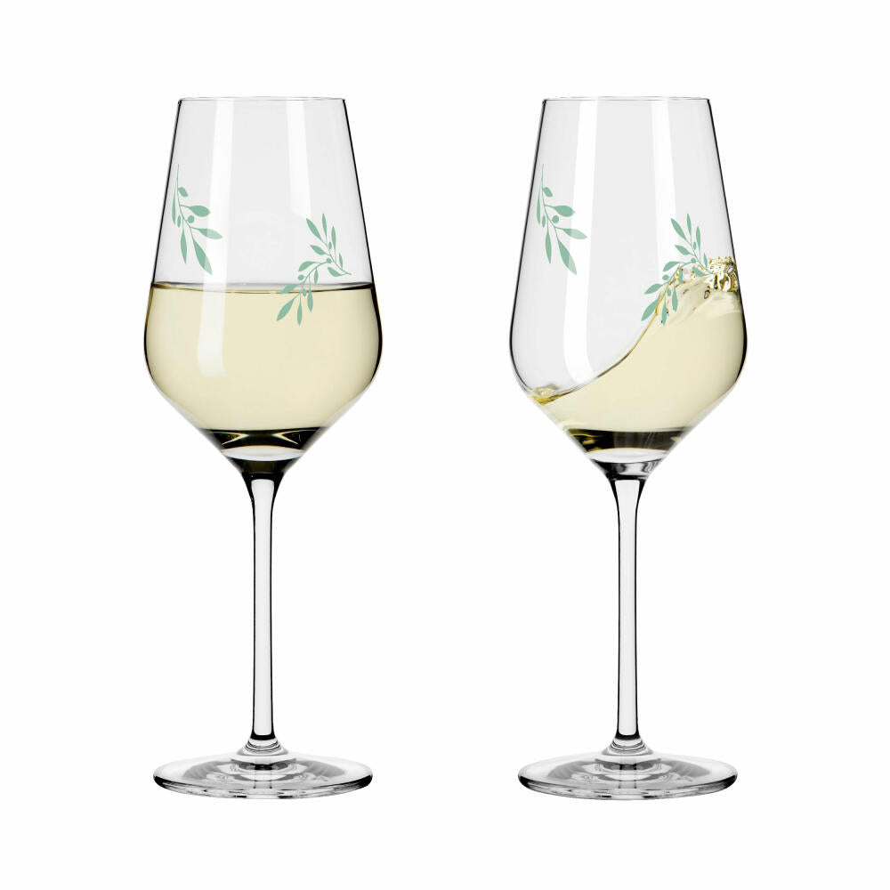 Ritzenhoff white wine glass set of 2 Organix 001, Romi Bohnenberg, crystal glass, 380 ml, 3922001