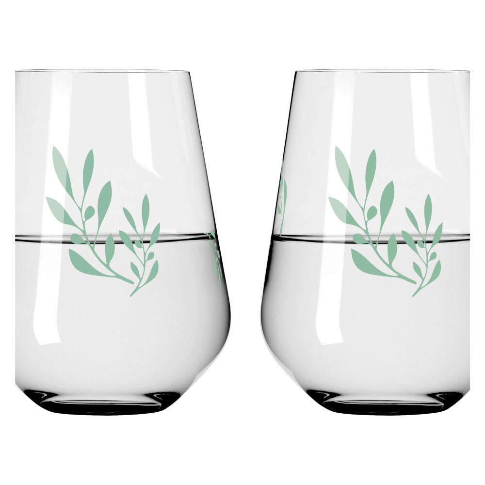 Ritzenhoff water glass set of 2 Organix 001, Romi Bohnenberg, crystal glass, 540 ml, 3923001