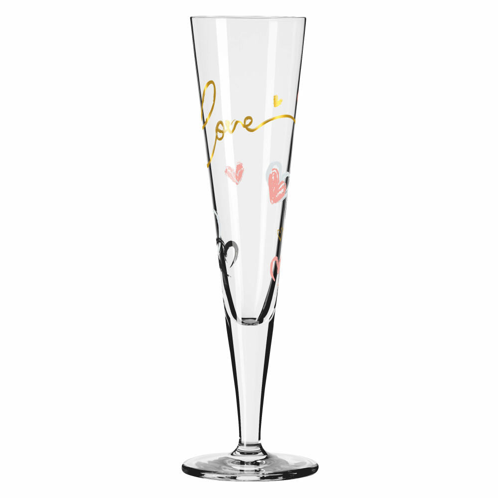 Ritzenhoff Champagnerglas 2er-Set Goldnacht F23, Carolin Oliveira, Kristallglas, 205 ml, 6031004