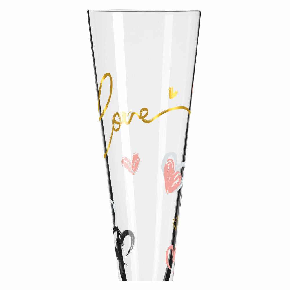 Ritzenhoff Champagnerglas 2er-Set Goldnacht F23, Carolin Oliveira, Kristallglas, 205 ml, 6031004