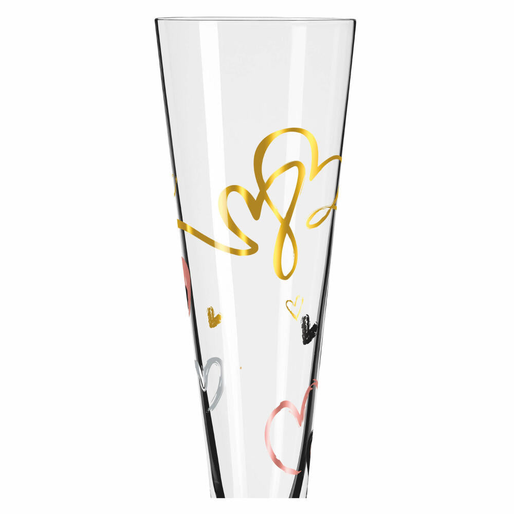 Ritzenhoff Champagnerglas 2er-Set Goldnacht F23, Carolin Oliveira, Kristallglas, 205 ml, 6031004