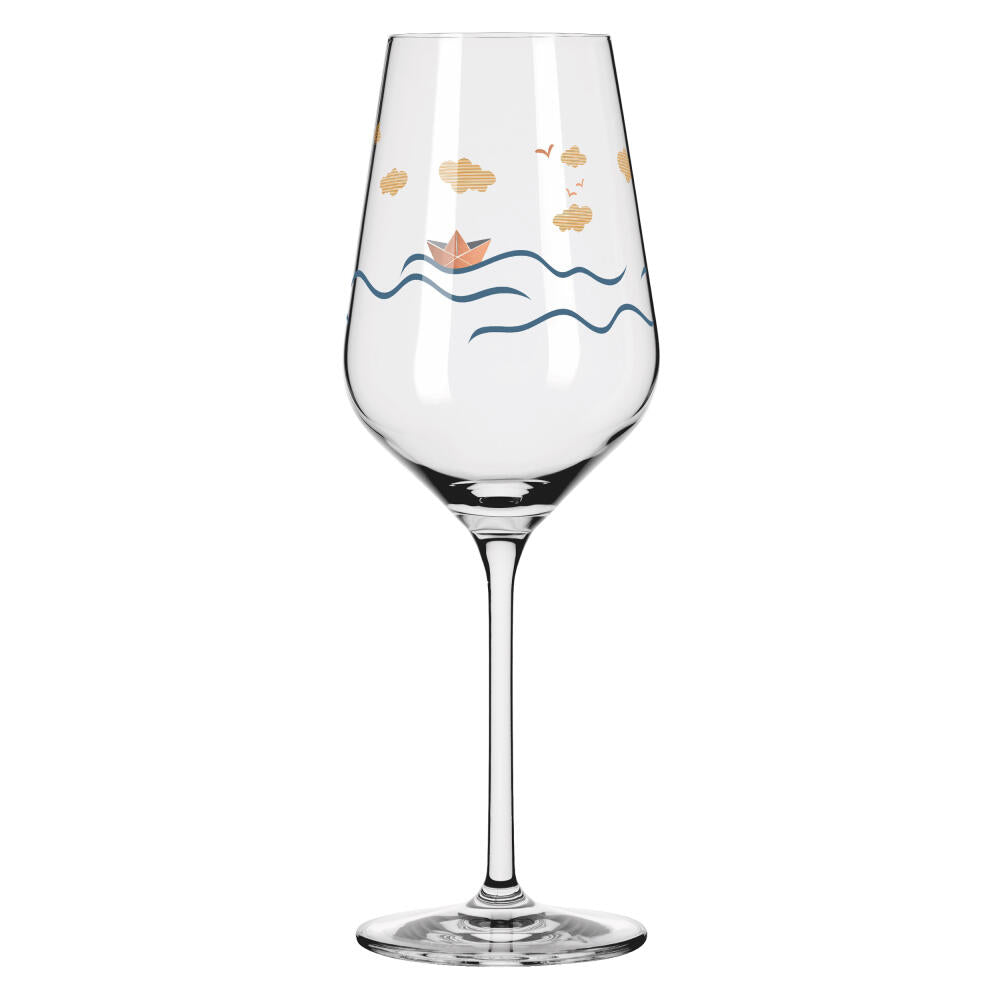Ritzenhoff white wine glass set of 2 heart crystal H23, Aurélie Girod, Applefield, crystal glass, 380 ml, 6171001