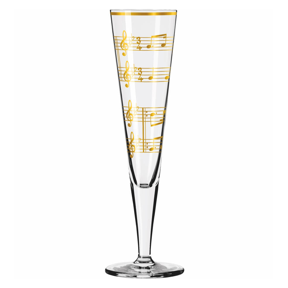 Ritzenhoff champagne glass set of 2 Goldnacht H23, Nathalie Jean, Rurik Mahlberg, crystal glass, 205 ml, 6031006