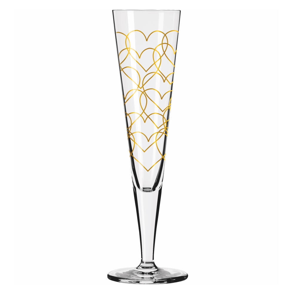 Ritzenhoff champagne glass set of 2 Goldnacht H23, Nathalie Jean, Rurik Mahlberg, crystal glass, 205 ml, 6031006