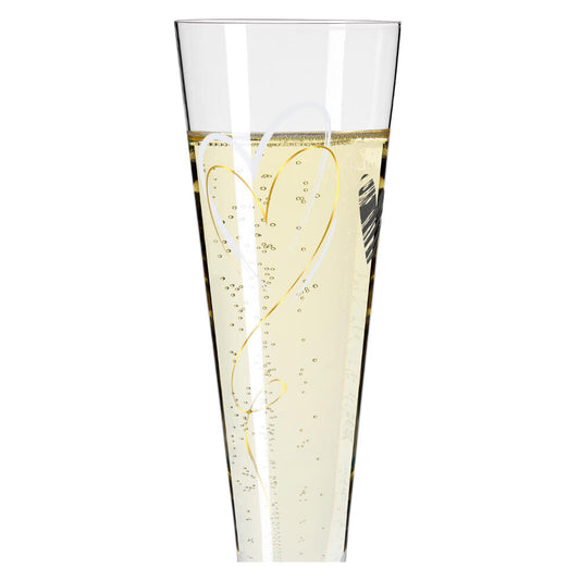 Ritzenhoff Champagne Glass Goldnacht 035, Christine Kordes, Crystal Glass, 205 ml, 1071035