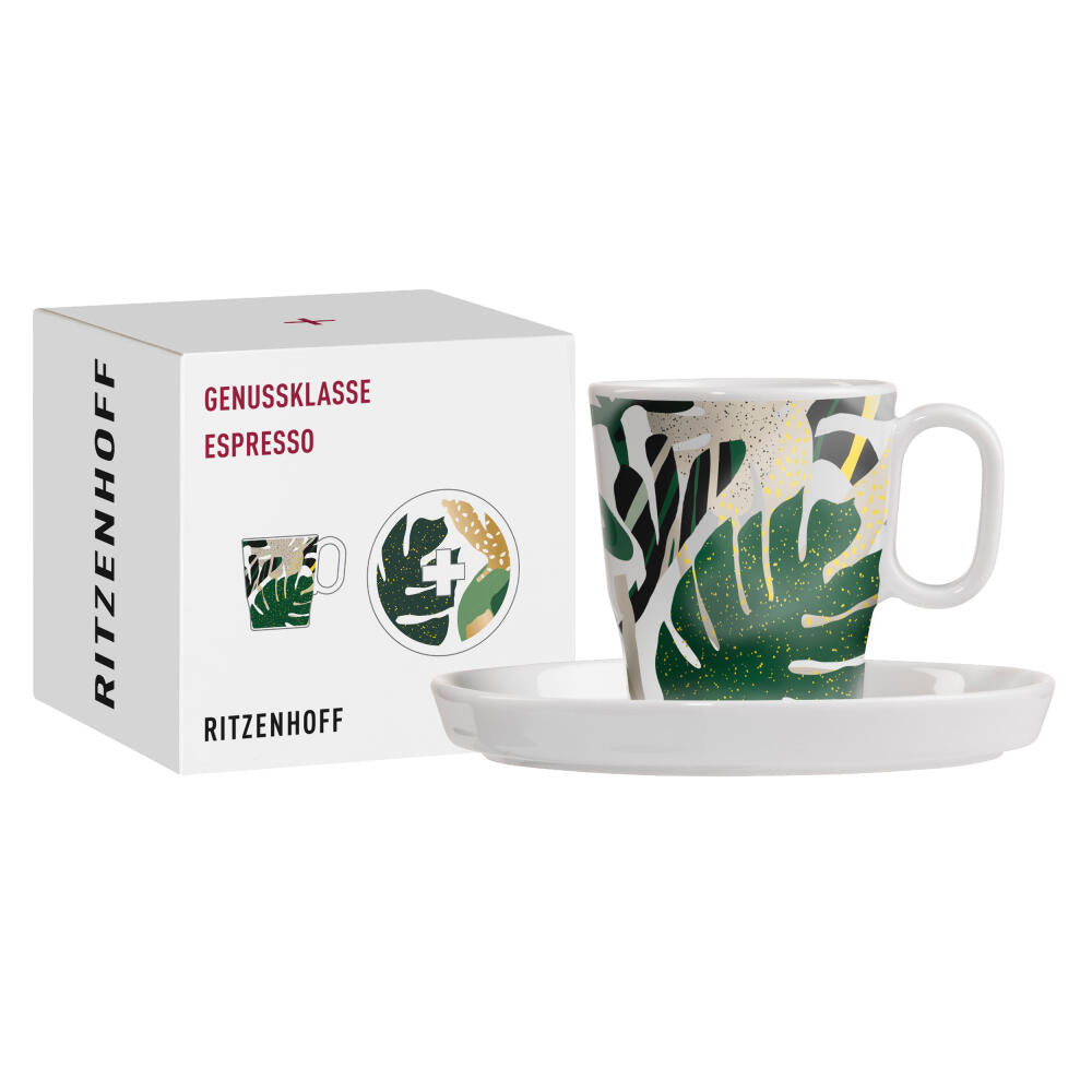 Ritzenhoff espresso cup with saucer enjoyment class 004, Ritzenhoff Design Team, porcelain, 97 ml, 3721004
