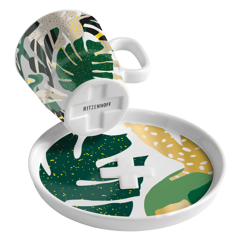 Ritzenhoff espresso cup with saucer enjoyment class 004, Ritzenhoff Design Team, porcelain, 97 ml, 3721004