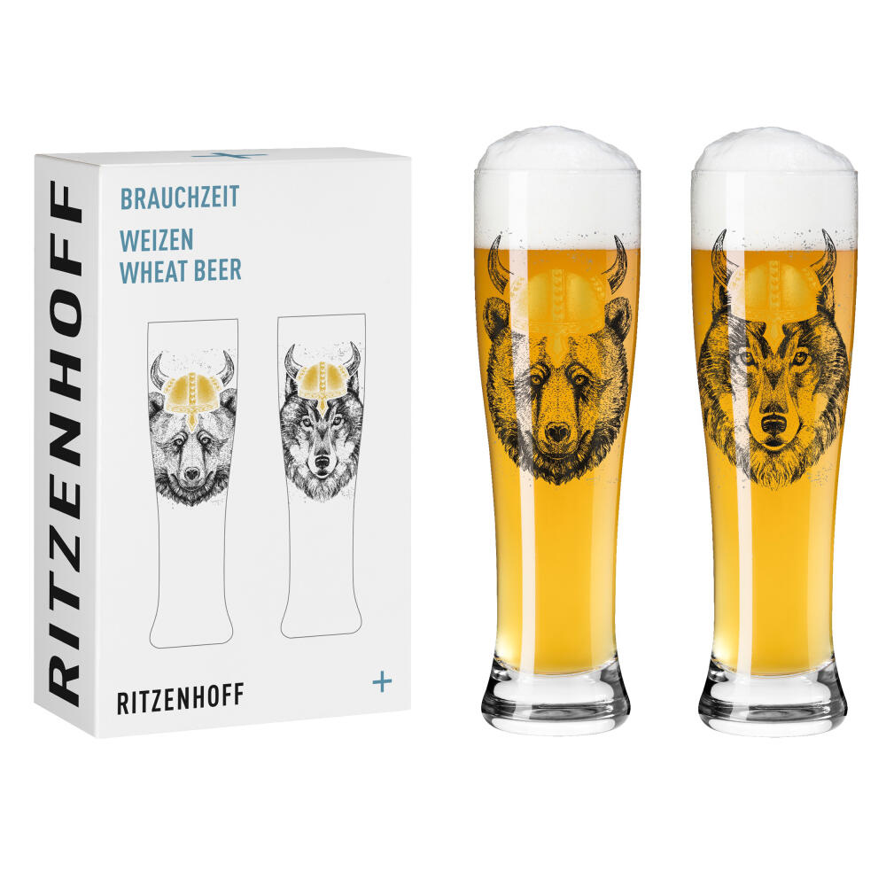 Ritzenhoff wheat beer glass set of 2, custom time 015, 016, Ritzenhoff Design Team, glass, 646 ml, 3481008