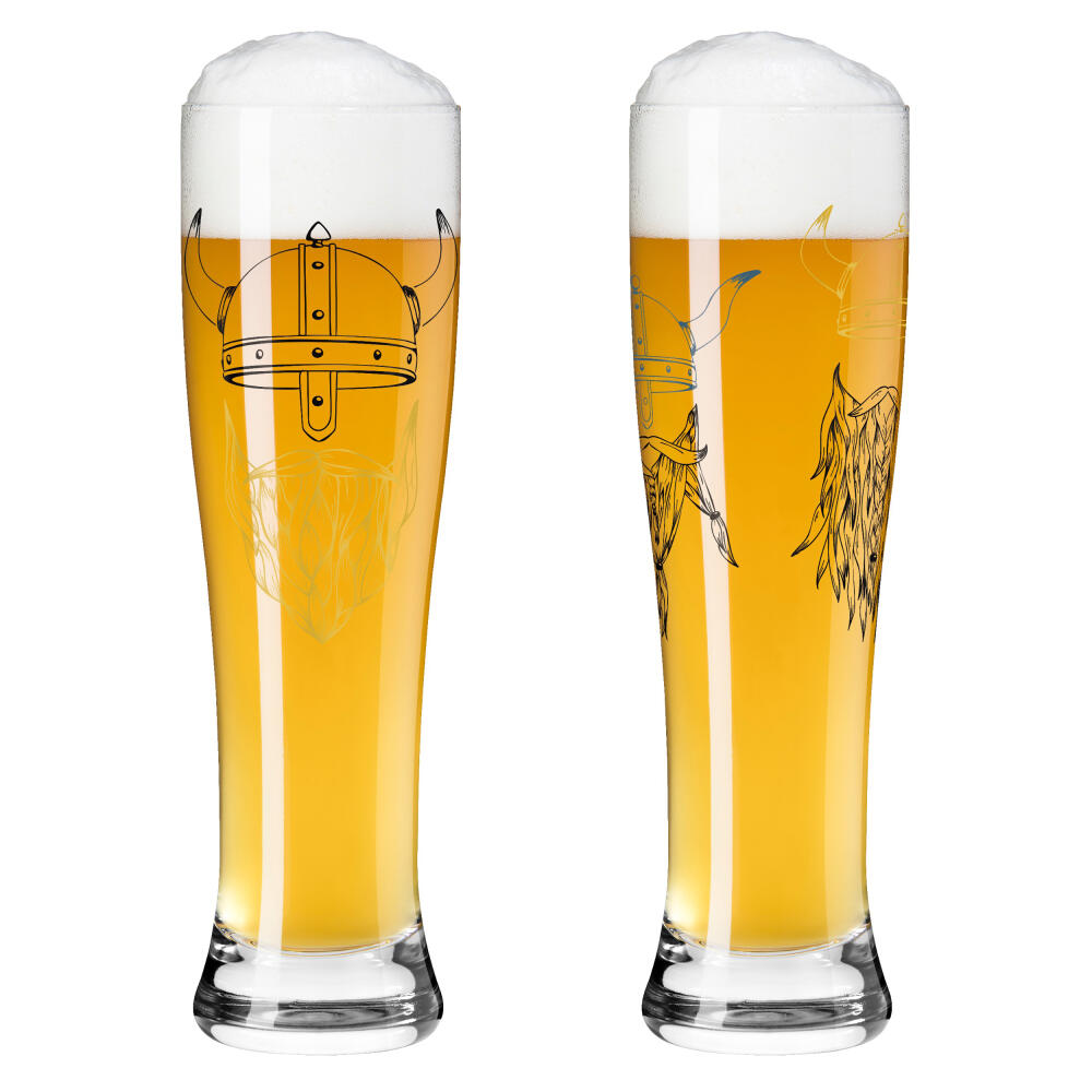 Ritzenhoff wheat beer glass set of 2, custom time 017, 018, Ana Vasconcelos, glass, 646 ml, 3481009