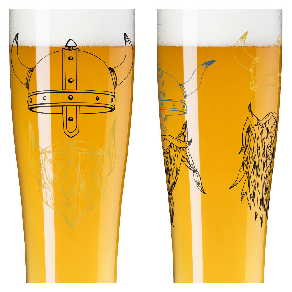Ritzenhoff wheat beer glass set of 2, custom time 017, 018, Ana Vasconcelos, glass, 646 ml, 3481009