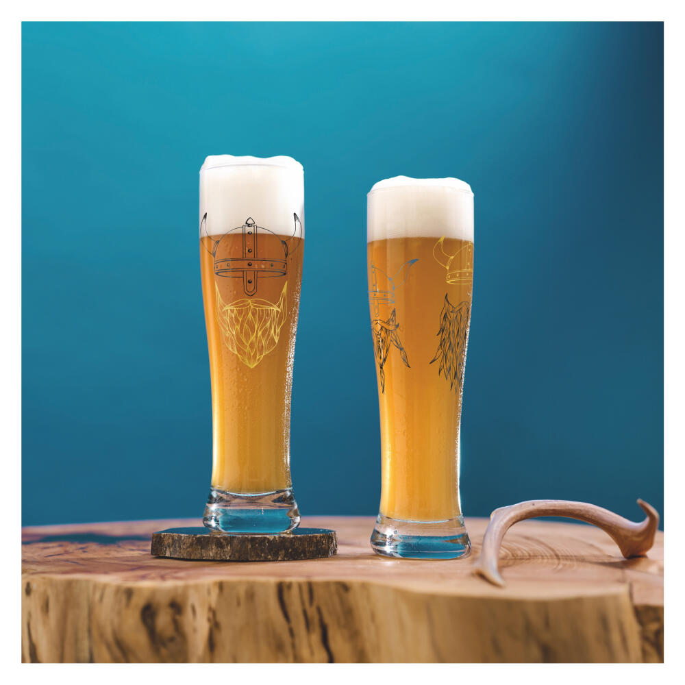 Ritzenhoff wheat beer glass set of 2, custom time 017, 018, Ana Vasconcelos, glass, 646 ml, 3481009