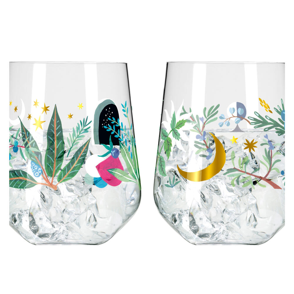 Ritzenhoff Ginglas 2er Set Botanic Glamour 007, 008, Good Wives and Warriors, Kristallglas, 710 ml, 3892001