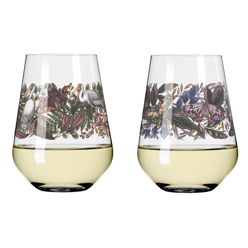 Ritzenhoff Universalglas 2er Set Schattenfauna 001, 002, Maggie Enterrios, Kristallglas, 540 ml, 3911001