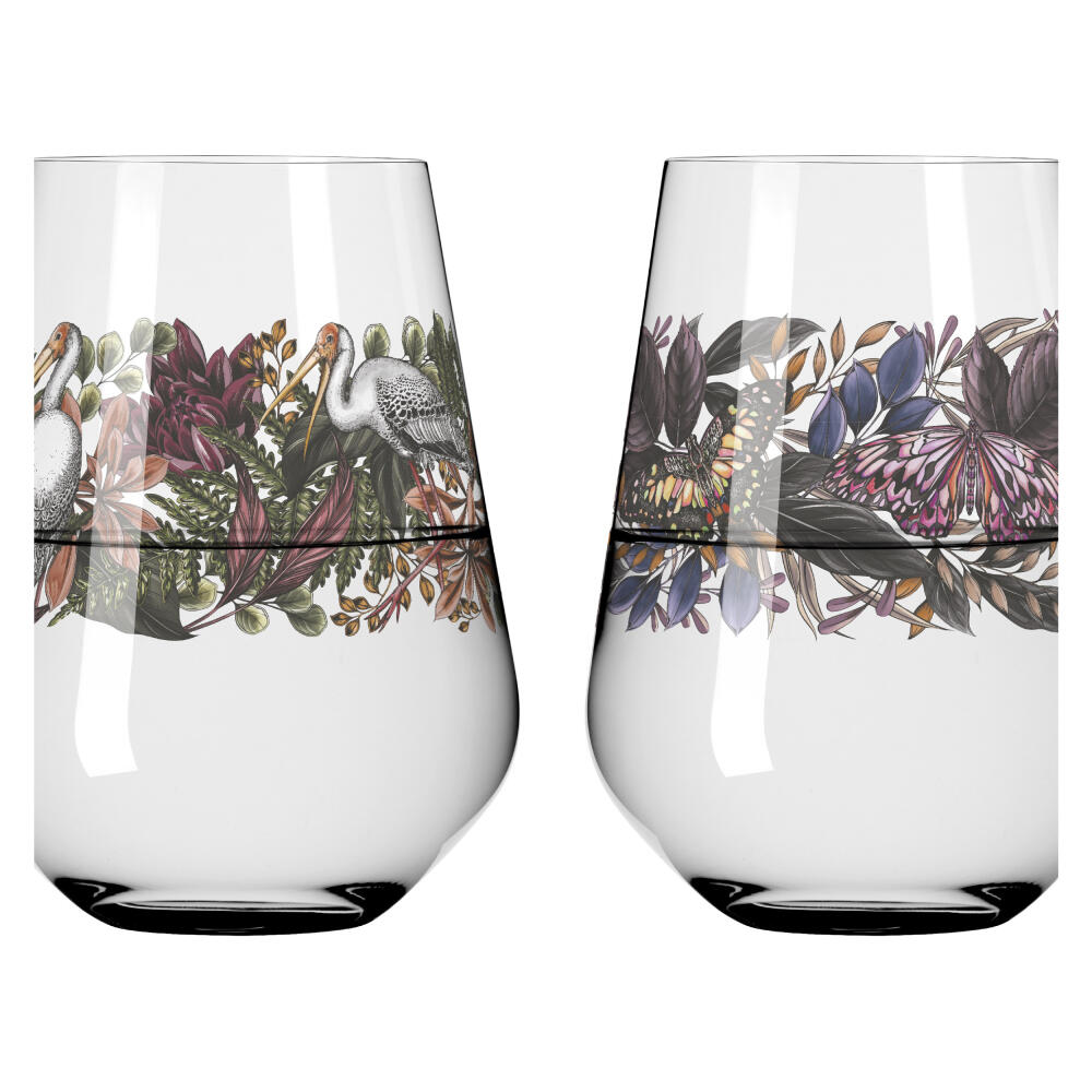 Ritzenhoff Universalglas 2er Set Schattenfauna 001, 002, Maggie Enterrios, Kristallglas, 540 ml, 3911001
