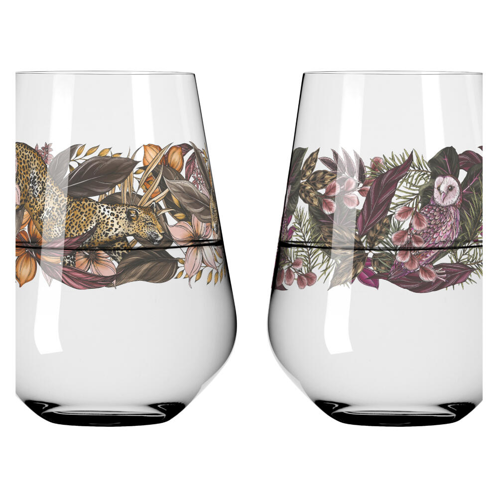 Ritzenhoff Universalglas 2er Set Schattenfauna 003, 004, Maggie Enterrios, Kristallglas, 540 ml, 3911002