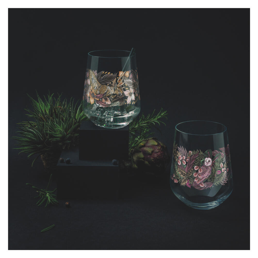 Ritzenhoff Universalglas 2er Set Schattenfauna 003, 004, Maggie Enterrios, Kristallglas, 540 ml, 3911002