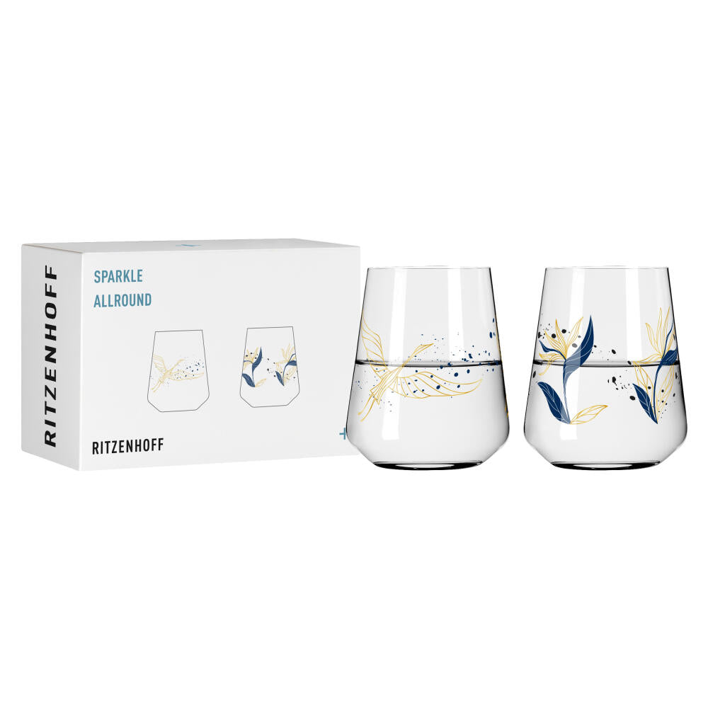 Ritzenhoff universal glass set of 2 Sparkle 001, 002, Ana Vasconcelos, crystal glass, 510 ml, 3981001