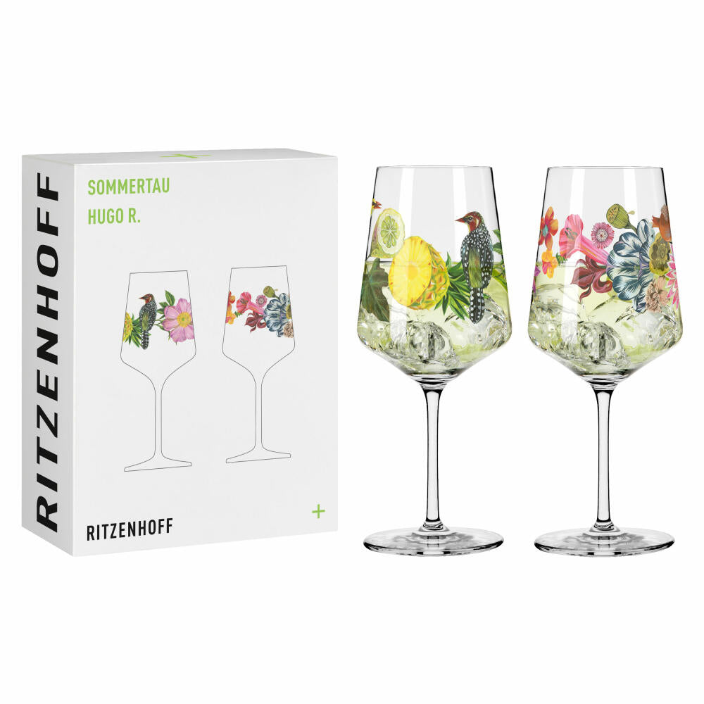 Ritzenhoff Sommertau Hugo 005 006 F24, 2er Set, Olaf Hajek, Hugo-Glas, Aperitifglas, Kristallglas, 544 ml, 2931019